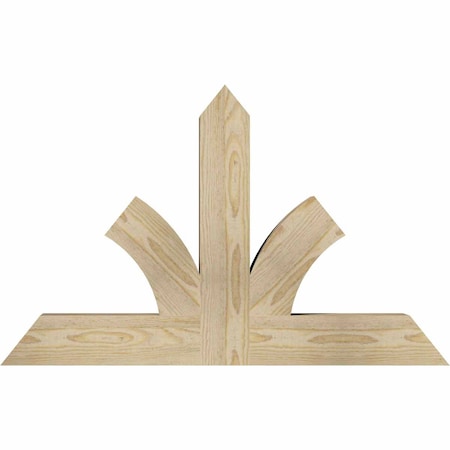 Ekena Millwork Richland Rough Sawn Timber Gable Bracket, Douglas Fir, 36"W x 23"H x 4"D x 4"F, 15/12 Pitch GBW036X23X0404RIC00RDF